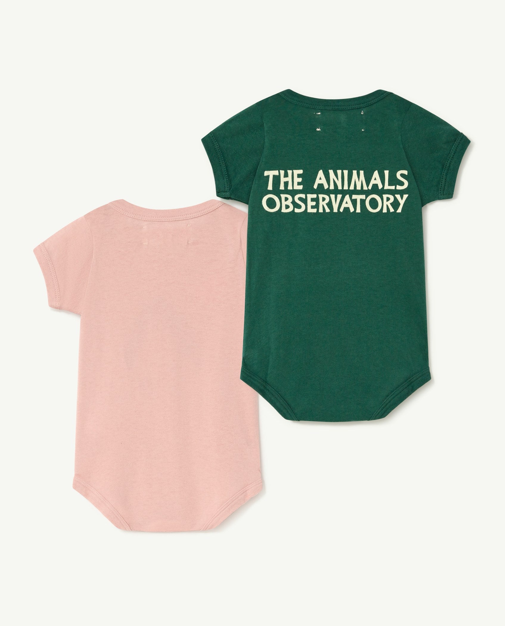 The Animals Observatory Pack Chimpanzee Baby Bodysuit Set - Rose/Green