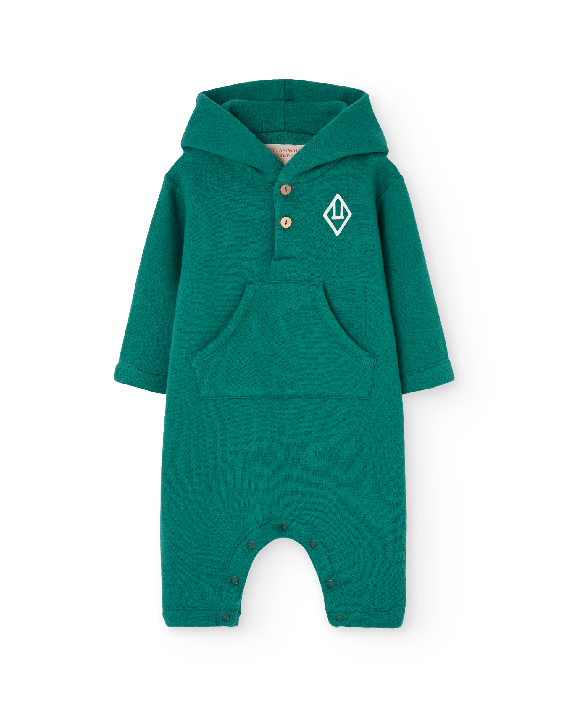 The Animals Observatory Rat Baby Jumpsuit - Green