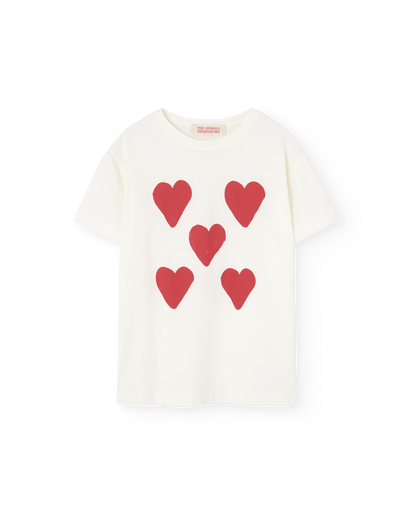 The Animals Observatory Rooster Kid T-shirt - Hearts
