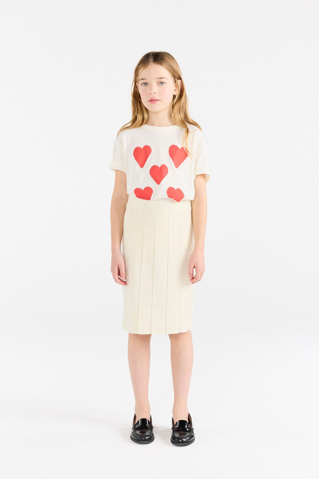 The Animals Observatory Rooster Kid T-shirt - Hearts