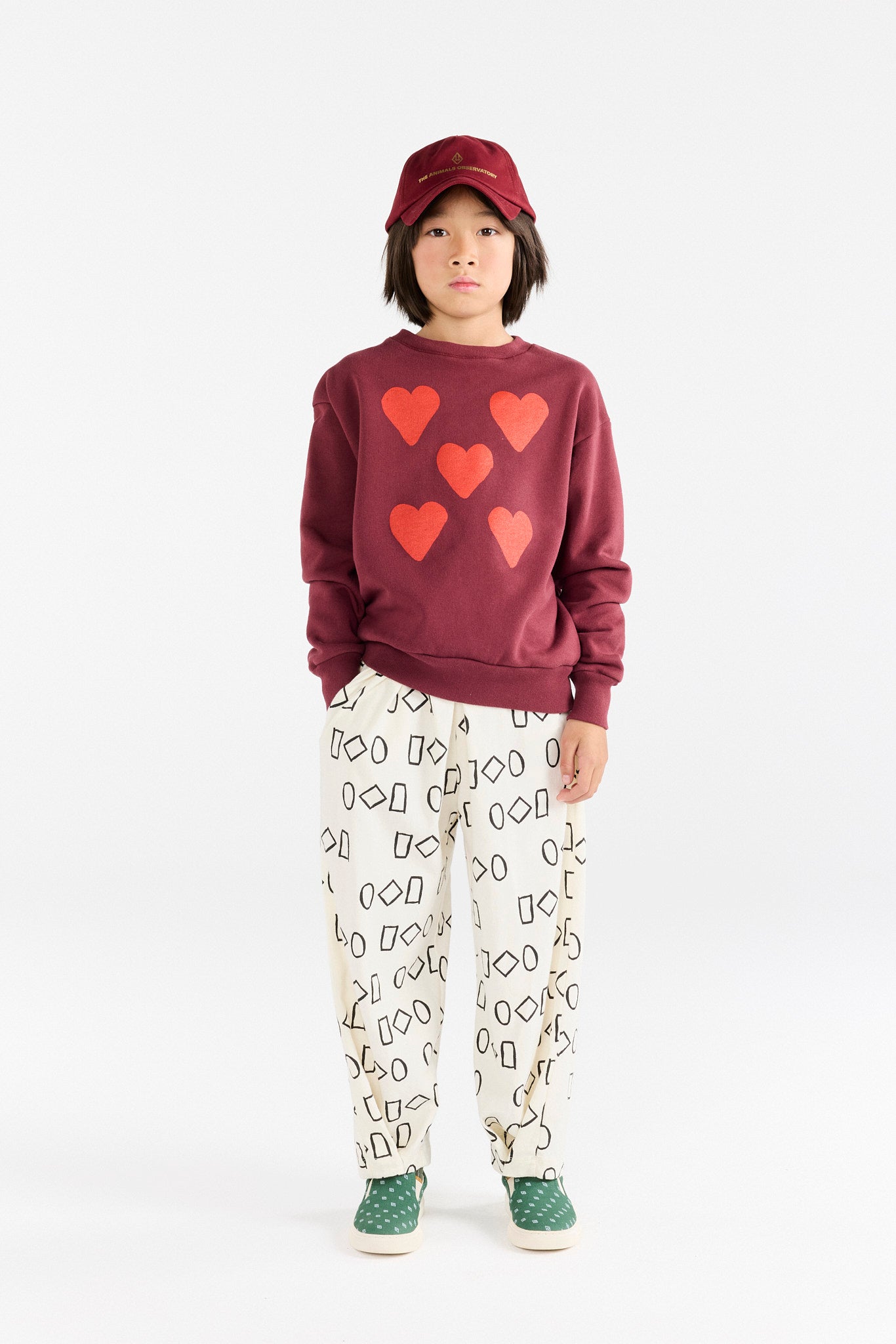 The Animals Observatory Bear Kid Sweatshirt - Dw Hearts