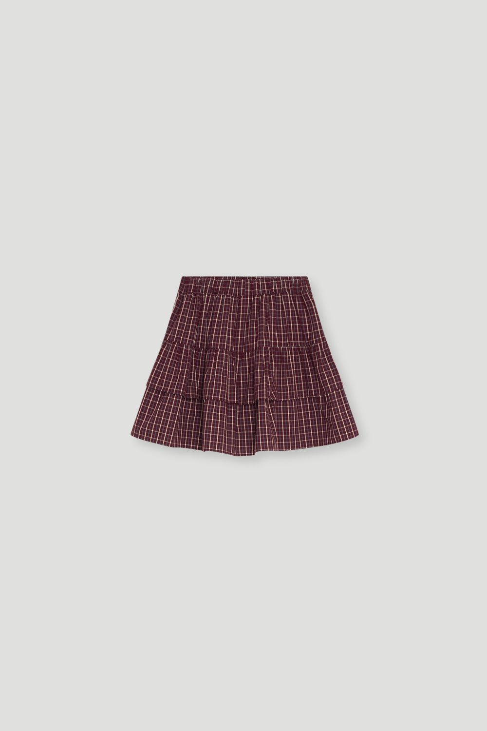 The New Society Teen Flair  Skirt - Winetasting Check