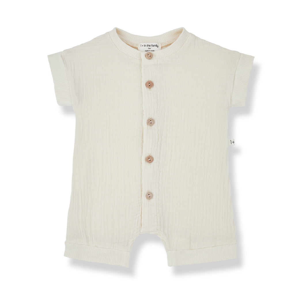 1+ in the Family Federico Romper - Ivory