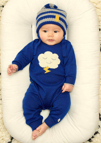 Bonnie Mob Cloud Intarsia Playsuit - Blue