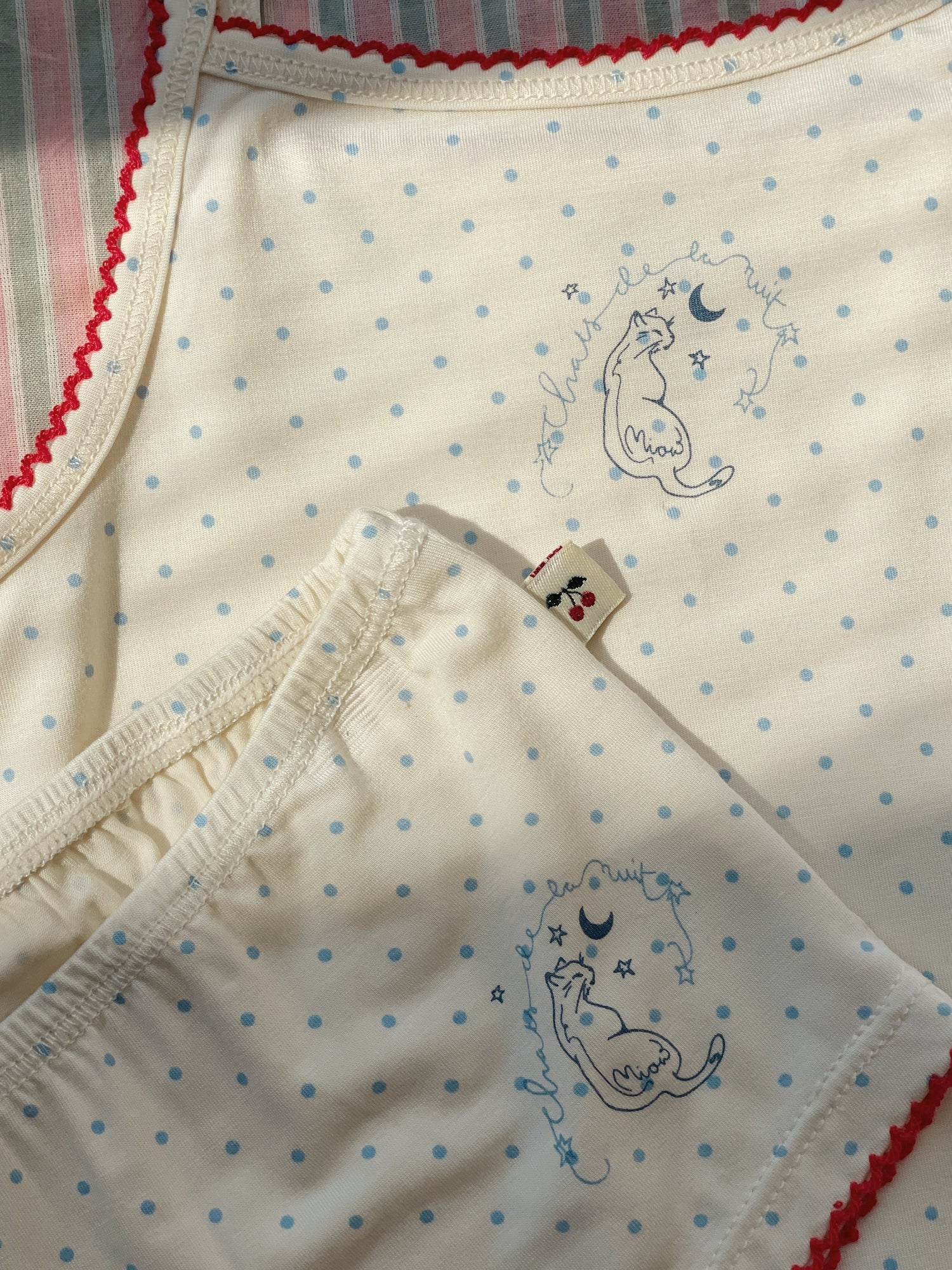 Konges Sløjd 2 Pack Mimmi Modal Hipsters - Blue Kitty Dot / Tramonto