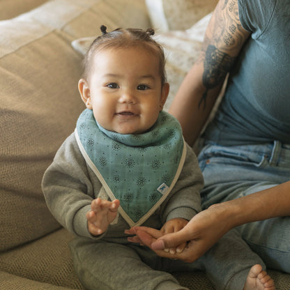 Little Unicorn Cotton Muslin + Fleece Bandana Bib 4 Pack - Wallflower