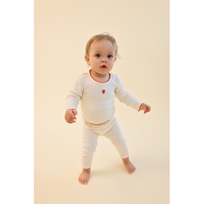 Flöss Flora Pointelle Leggings - Gentle Cream