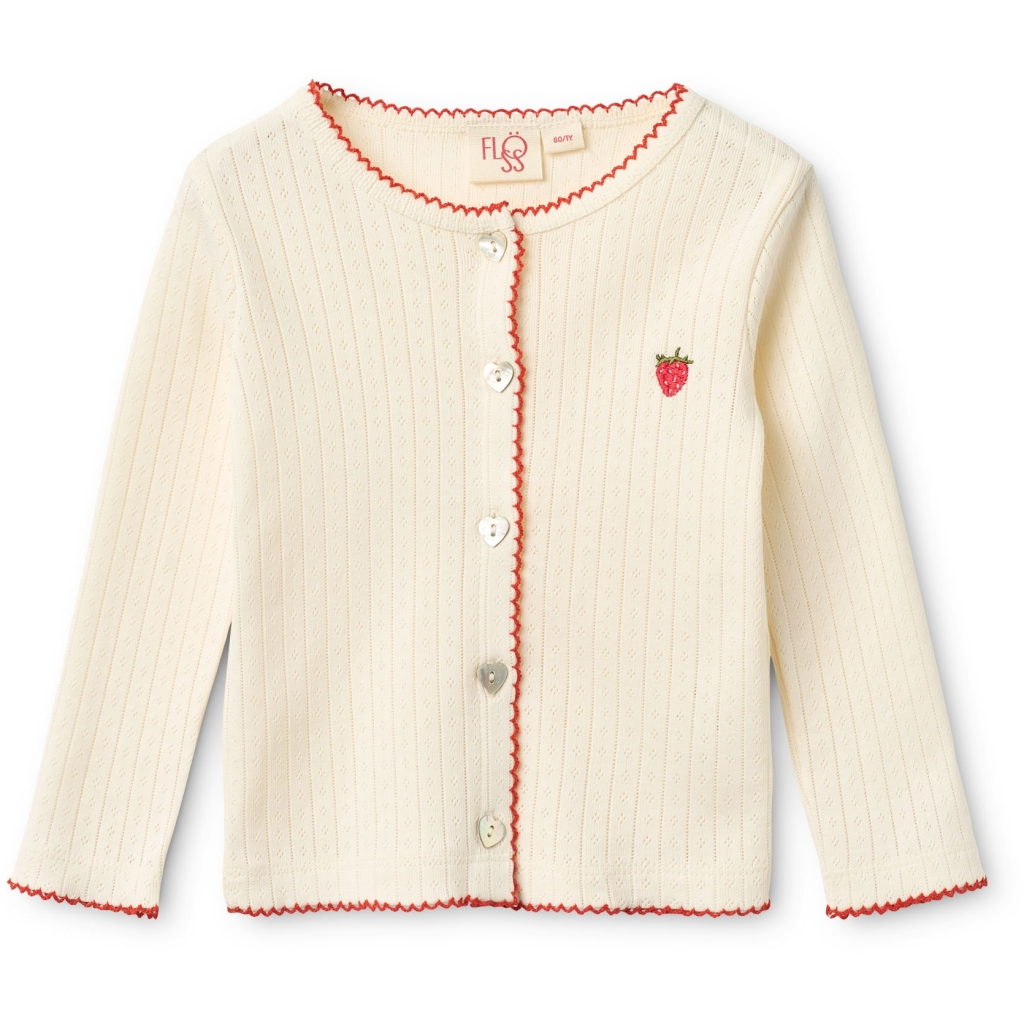 Flöss Flora Pointelle Cardigan - Gentle Cream