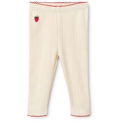 Flöss Flora Pointelle Leggings - Gentle Cream