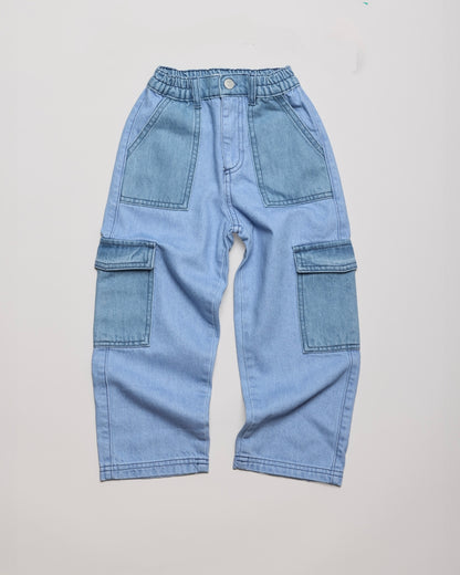 The New Society Edelssa Pant - Color Block Denim