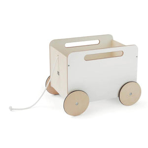 Ooh Noo Rolling Toy Chest - White