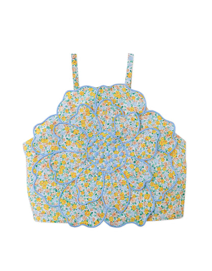 Gingersnaps Eloise Halter Top With Large Flower  - Multicolor