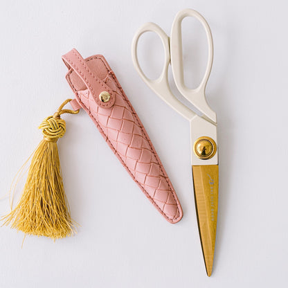 Good Juju Ink Ivory And Gold Heirloom Scissors - Petunia Pink