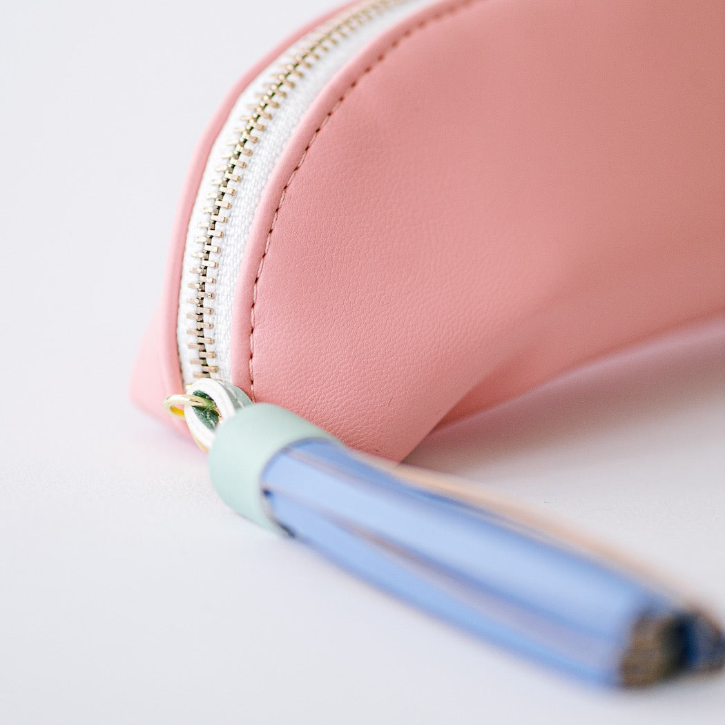 Good Juju Ink Luxe Slim Pencil Pouch - Rose Pink