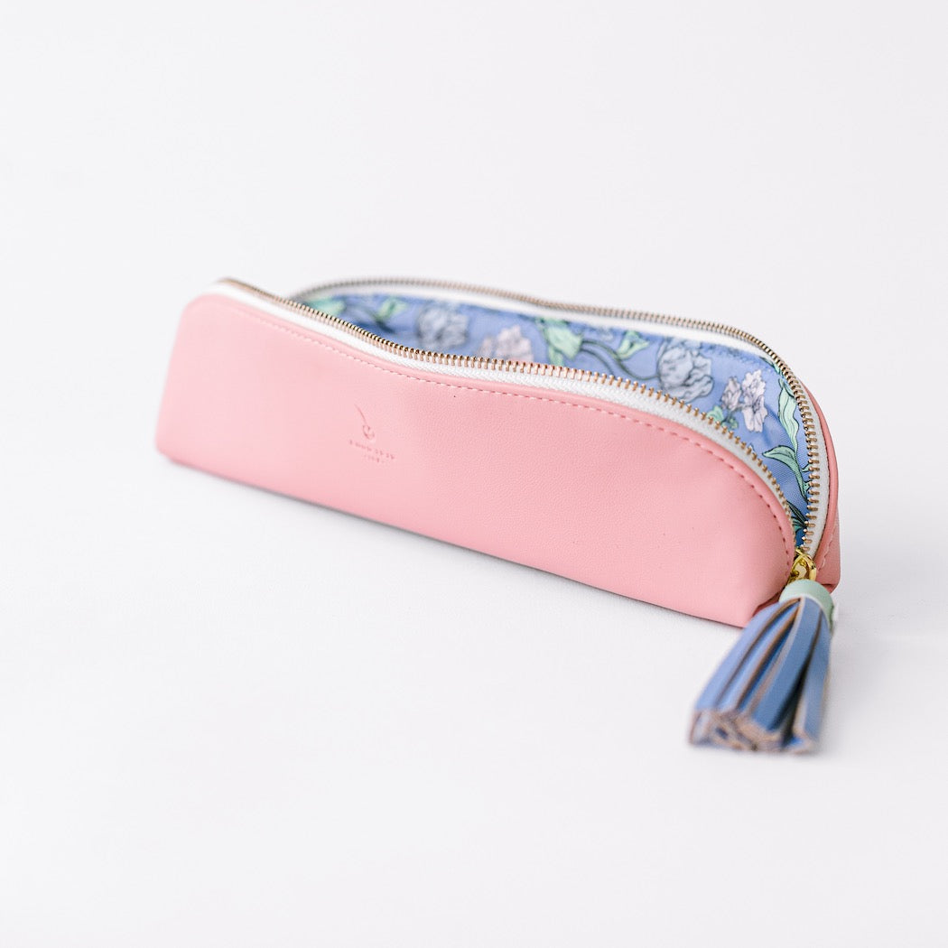 Good Juju Ink Luxe Slim Pencil Pouch - Rose Pink