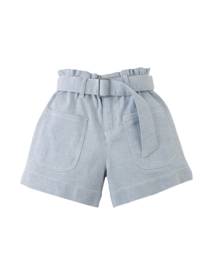 Gingersnaps Amara Linen-Like Cotton Shorts - Blue