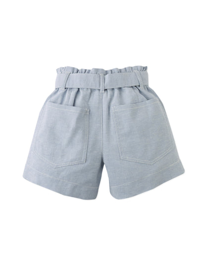 Gingersnaps Amara Linen-Like Cotton Shorts - Blue