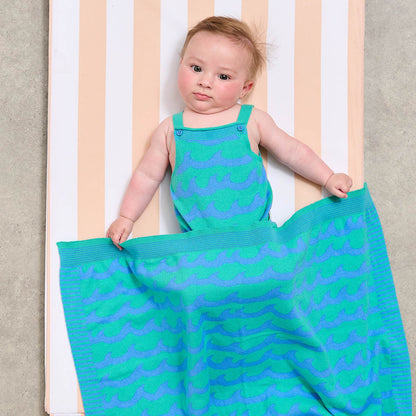 Bonnie Mob Gull Waves Romper - Emerald