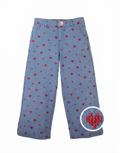 Gingersnaps Odette Wide Leg Denim Pant - Blue