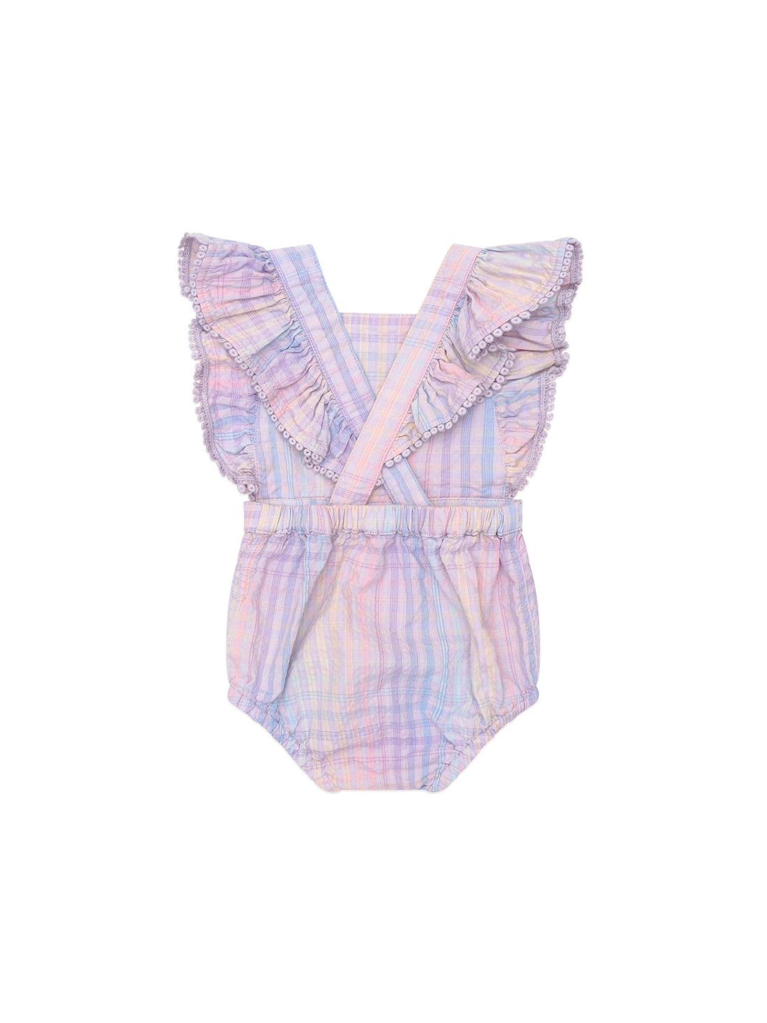 Huxbaby Rainbow Check Frill Playsuit - Multi