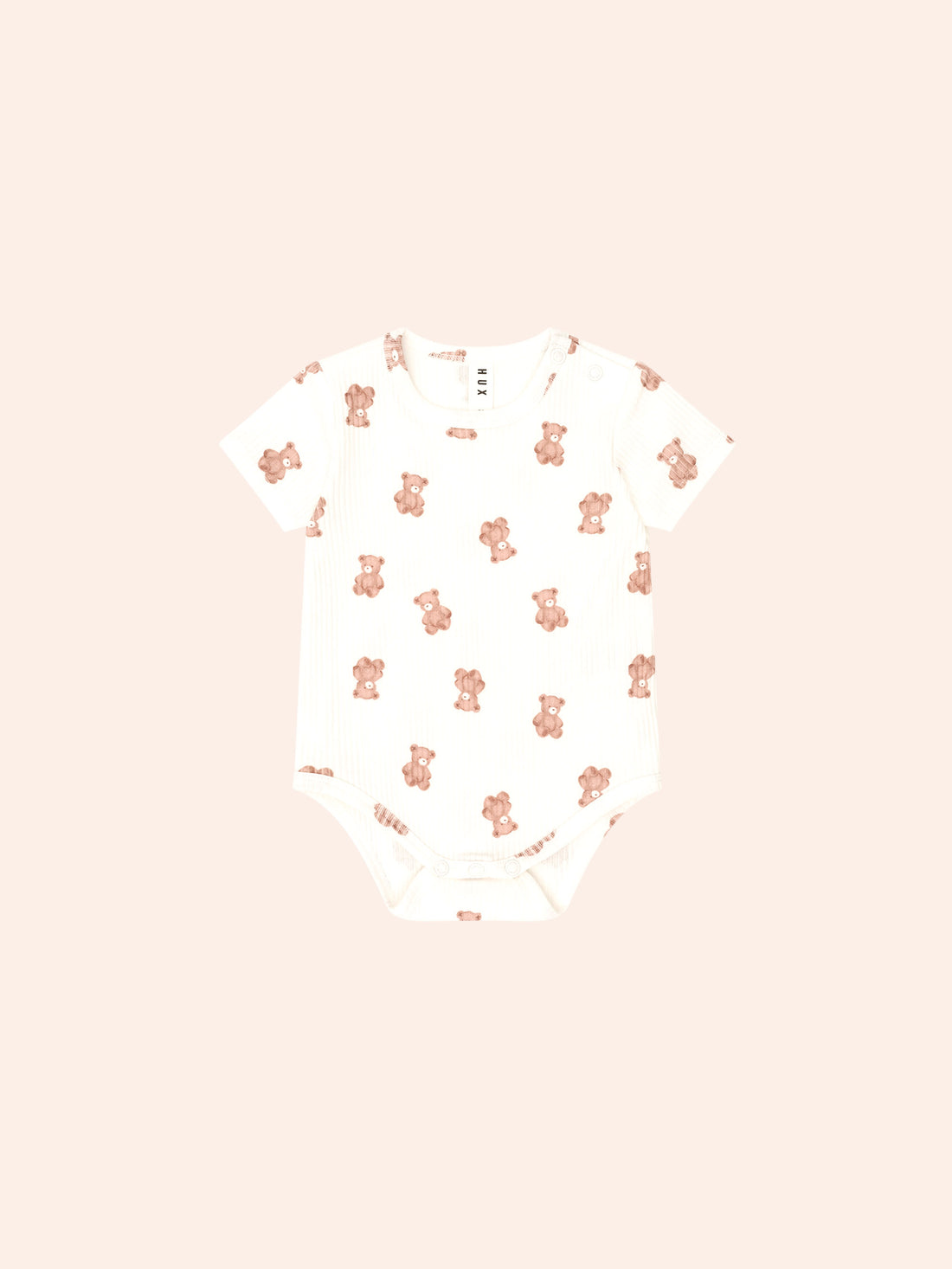 Huxbaby Beary Snuggly Newborn Romper - Almond Milk