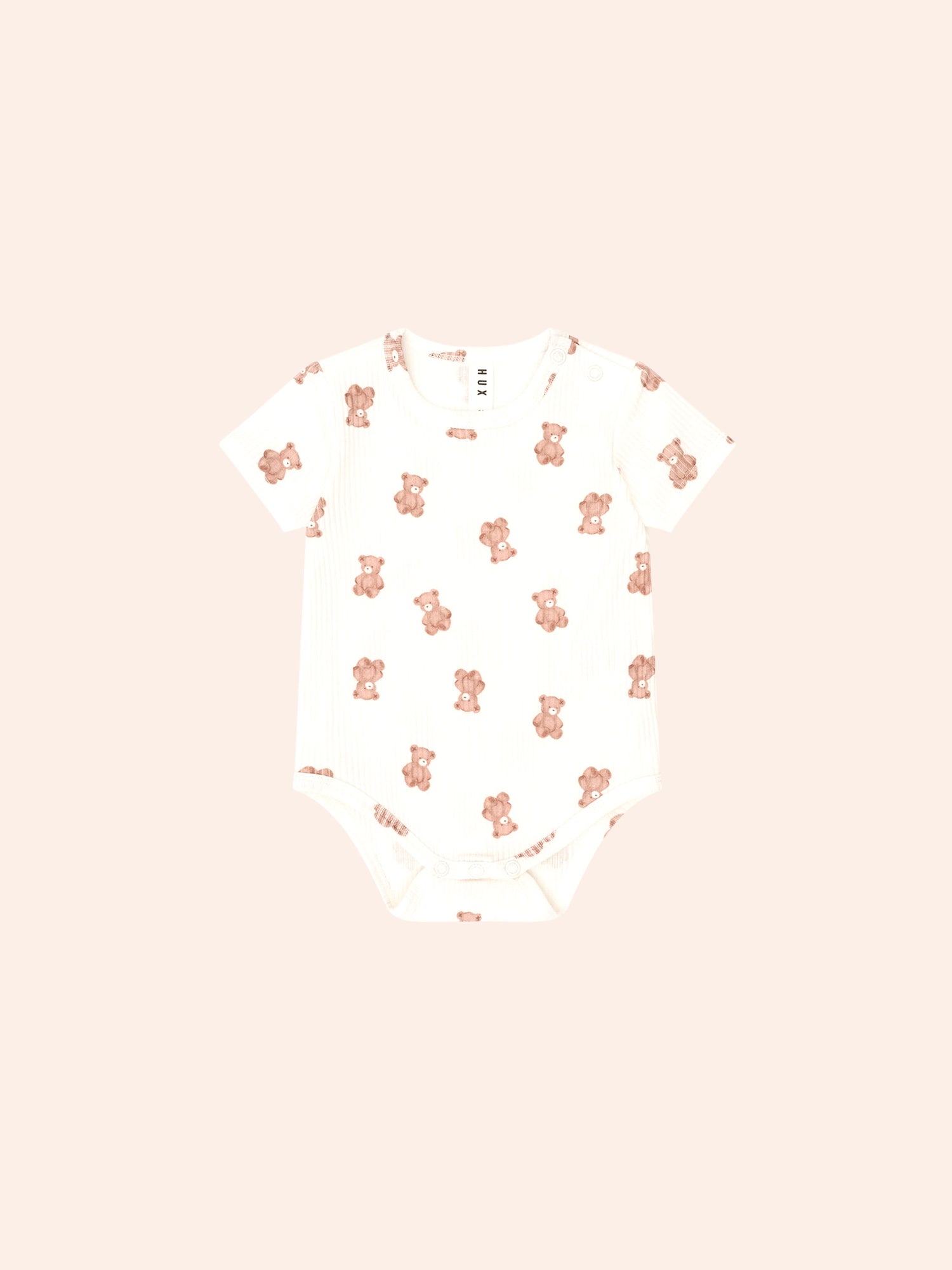 Huxbaby Beary Snuggly Newborn Romper - Almond Milk