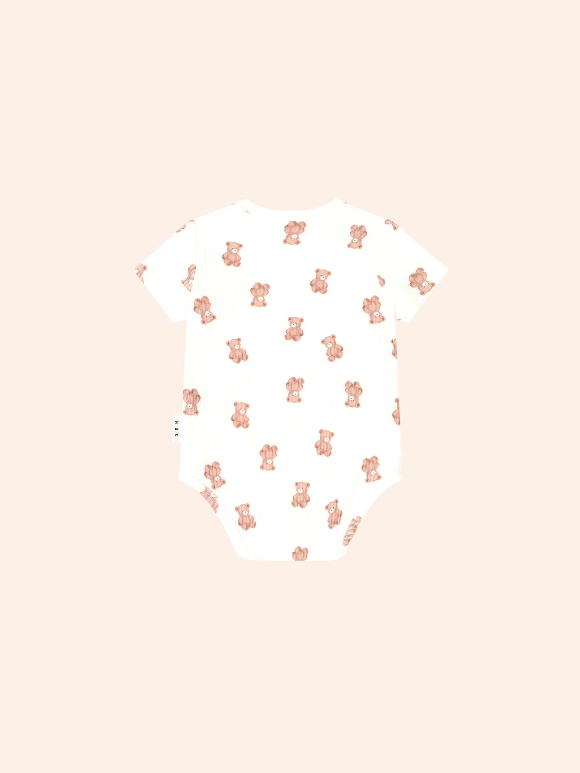 Huxbaby Beary Snuggly Newborn Romper - Almond Milk