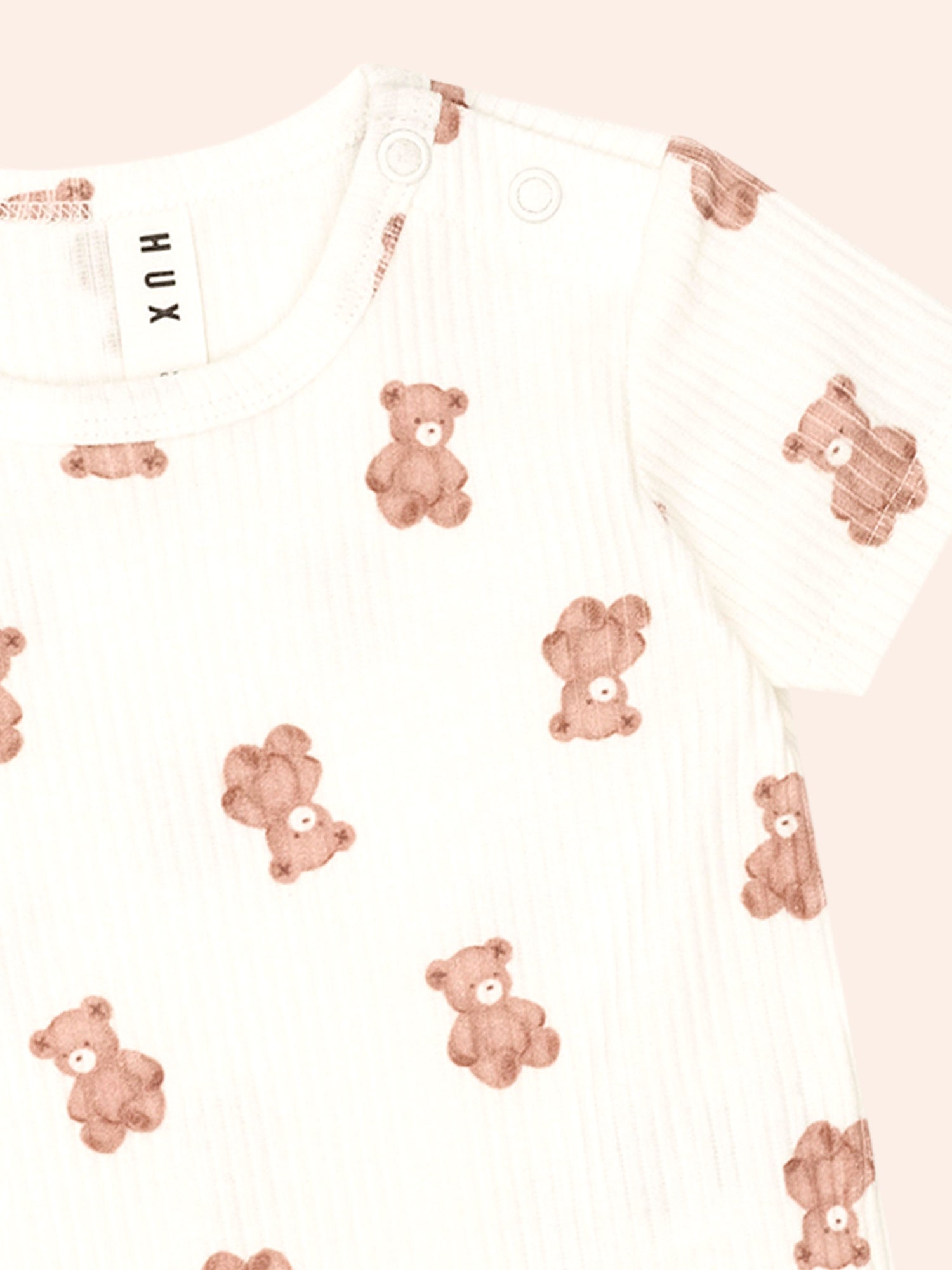 Huxbaby Beary Snuggly Newborn Romper - Almond Milk