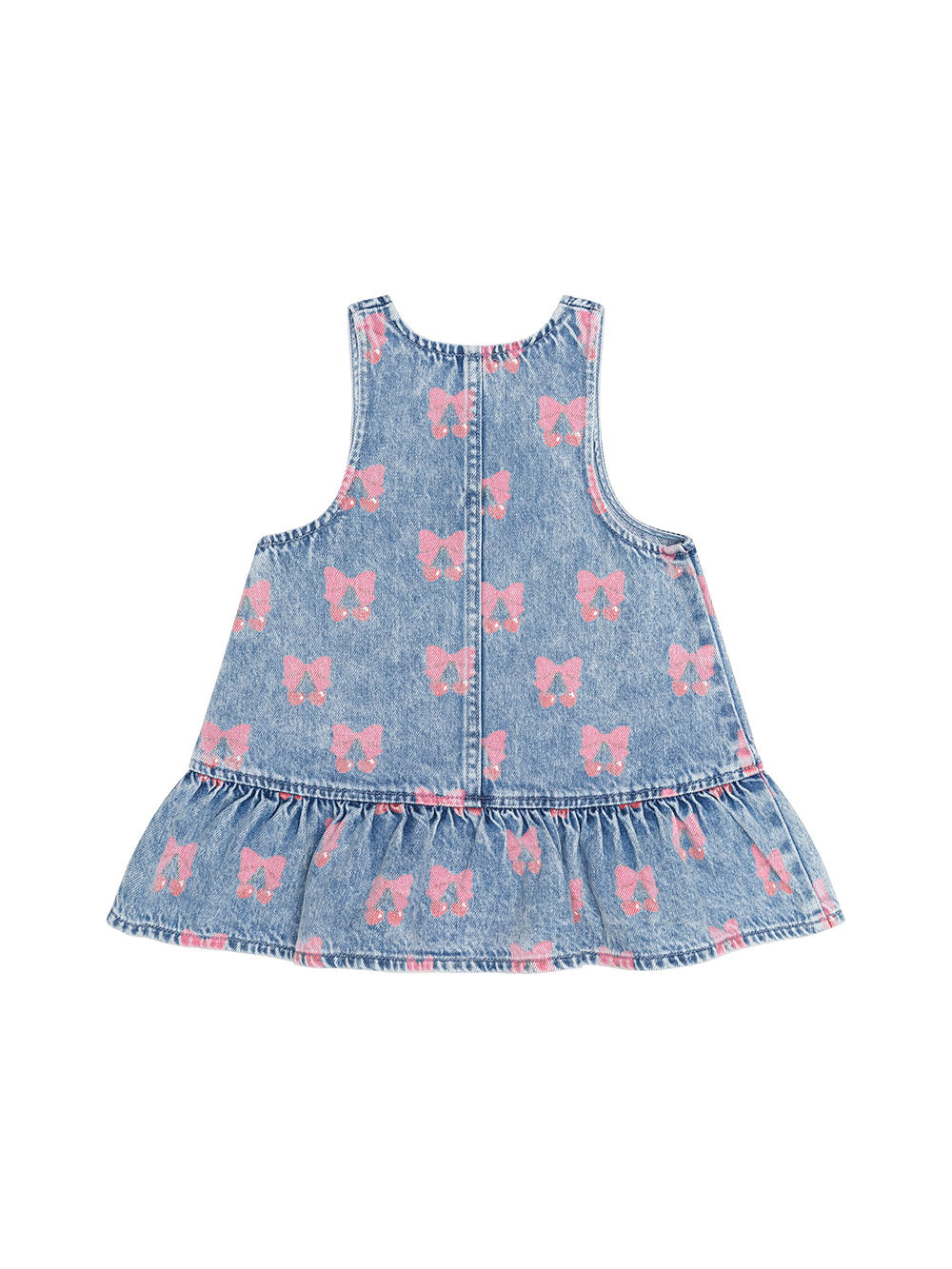 Huxbaby Dreamy Denim Cherry Pinafore - Multi Denim