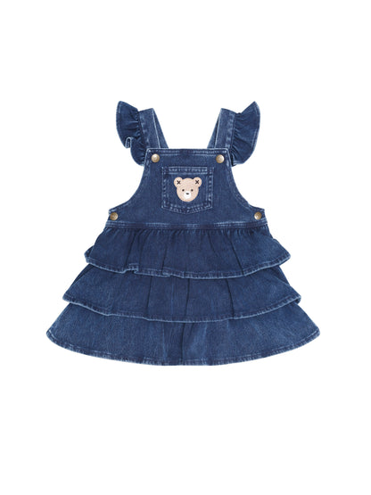 Huxbaby Dreamy Denim Pinafore - Blue Denim