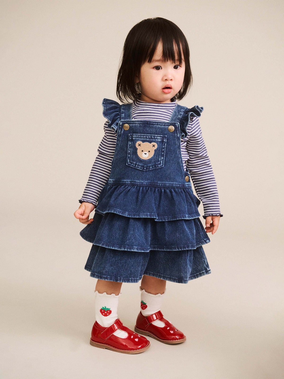 Huxbaby Dreamy Denim Pinafore - Blue Denim