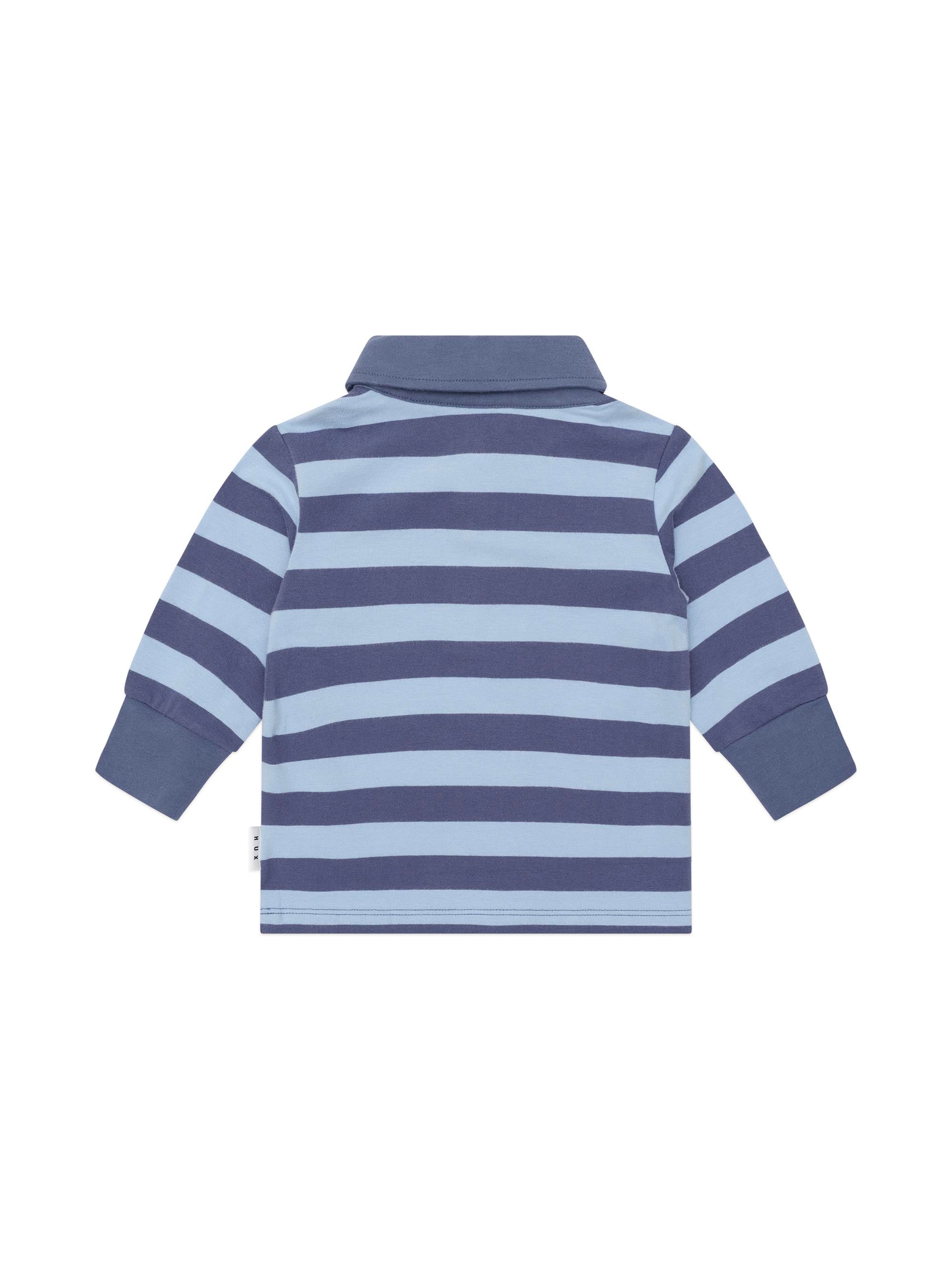 Huxbaby Peeping Hux Blue Stripe Polo - Blue