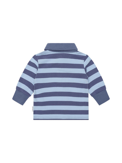 Huxbaby Peeping Hux Blue Stripe Polo - Blue