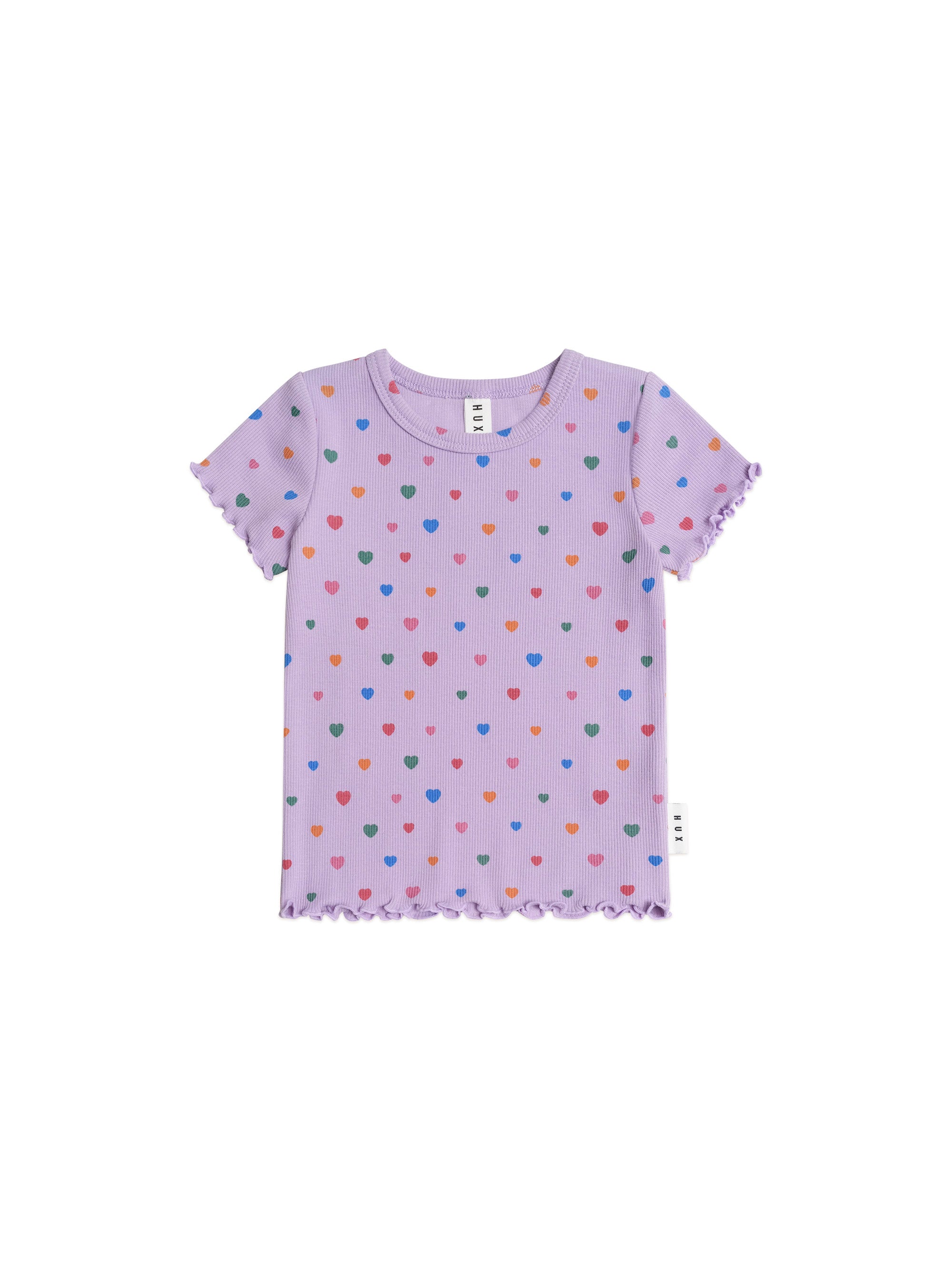 Huxbaby I Heart Cake Rib Tee - Purple Rose