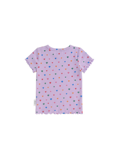 Huxbaby I Heart Cake Rib Tee - Purple Rose