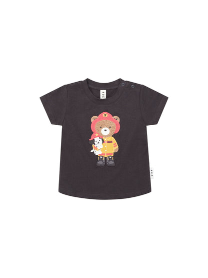 Huxbaby Fireman Hux T-shirt - Soft Black