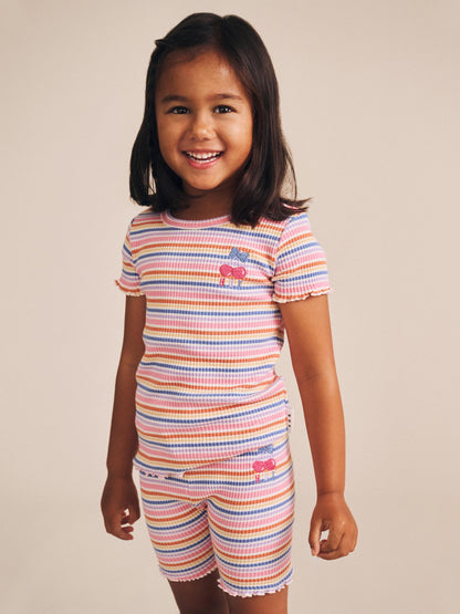 Huxbaby Rainbow Rib Tee - Multi