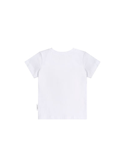 Huxbaby Furry Huxbear Crisp White Tee - White