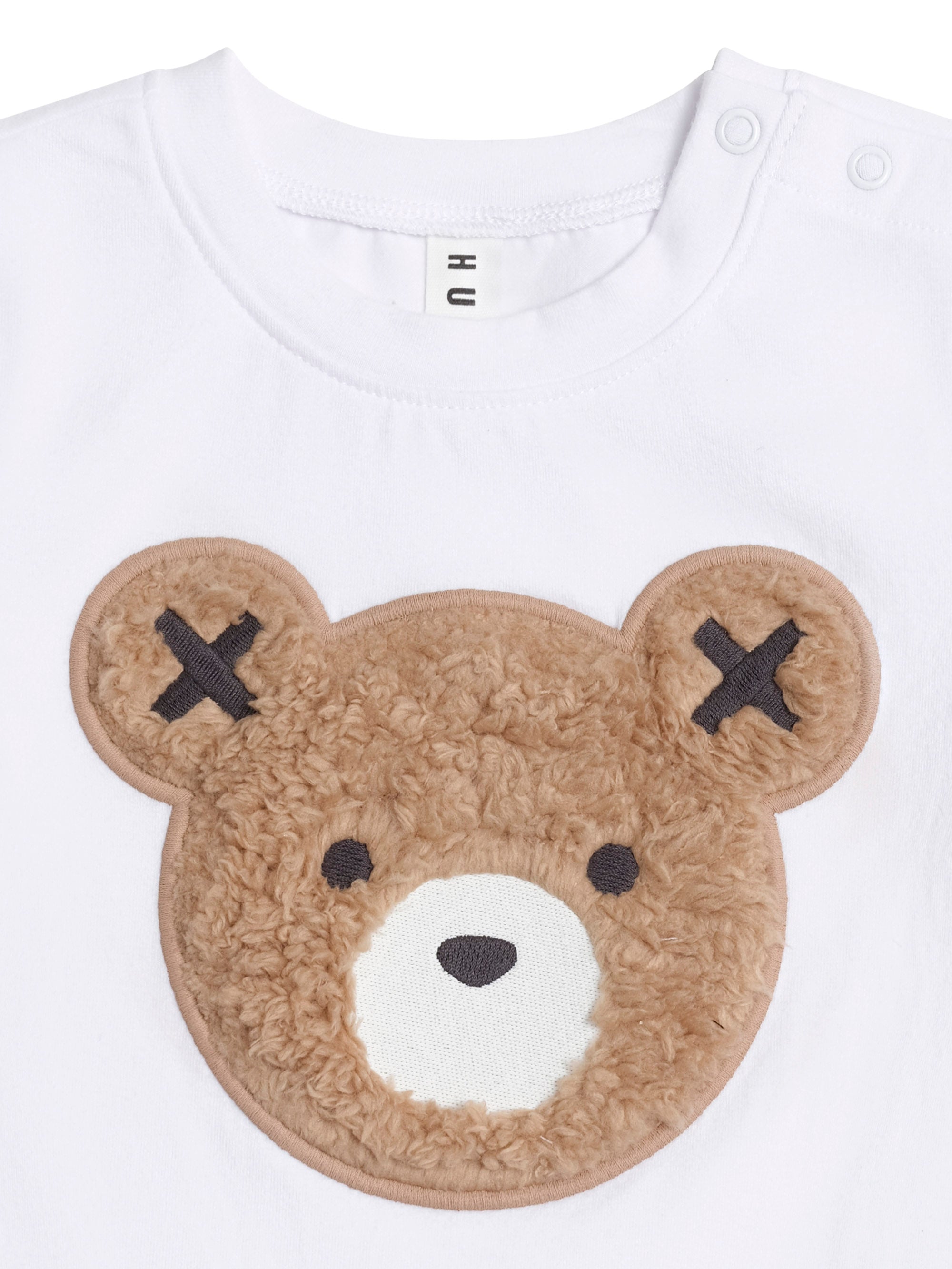 Huxbaby Furry Huxbear Crisp White Tee - White