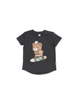 Huxbaby Skater Bear T-Shirt - Soft Black