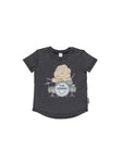 Huxbaby Dino Drums T-Shirt - Washed Black
