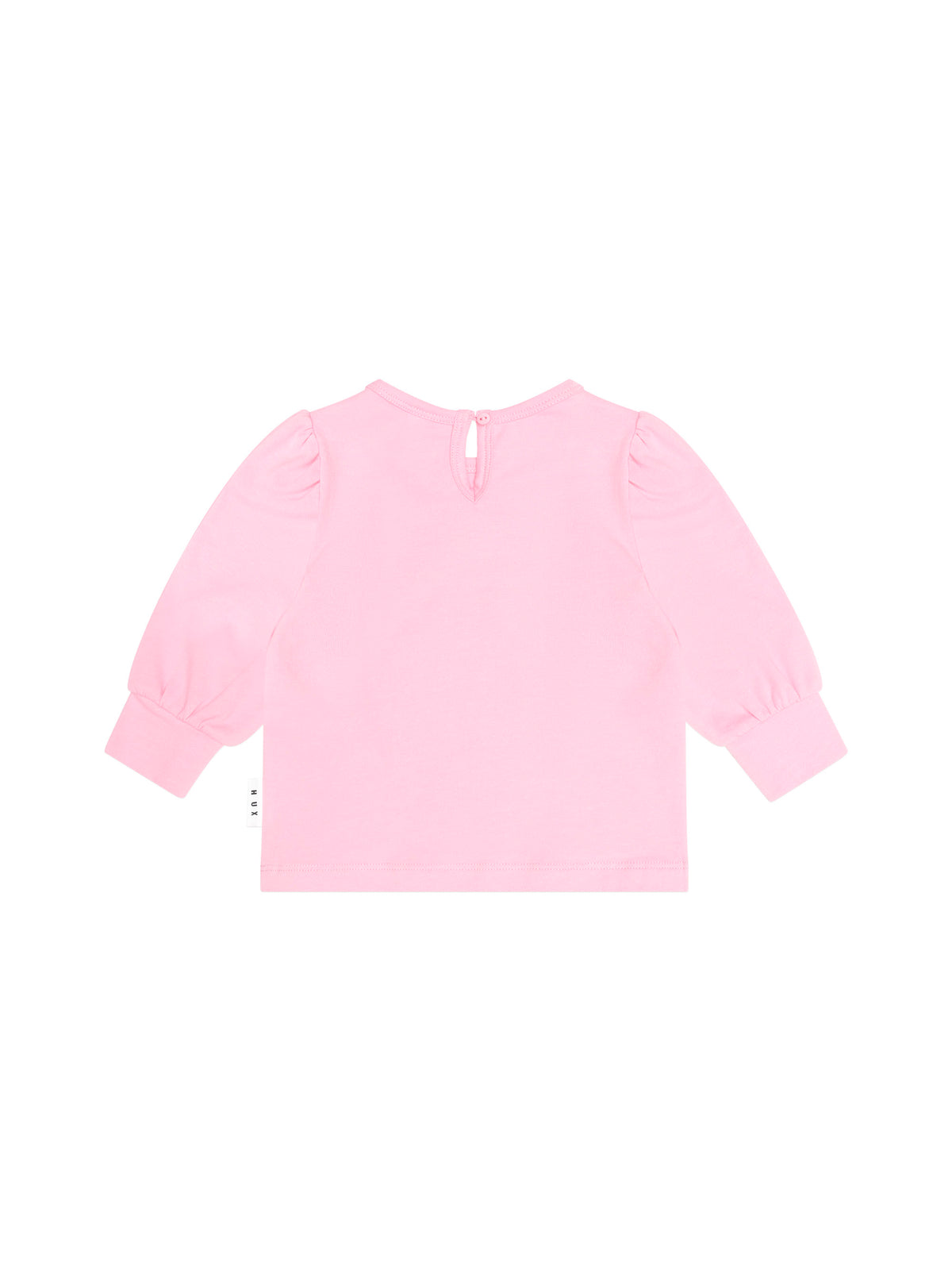 Huxbaby Furry Strawberry Puff Sleeve Top - Strawberry Crème