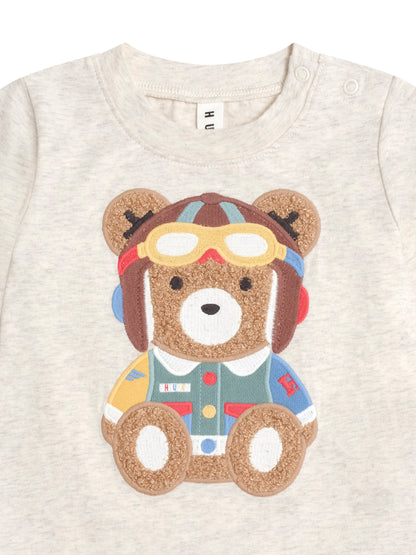 Huxbaby Pilot Huxbear Longsleeve Top - Almond Marle