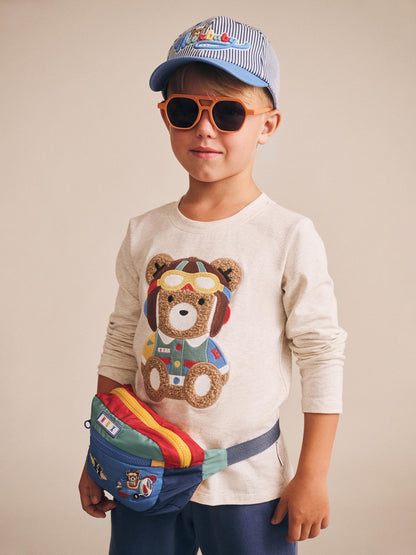 Huxbaby Pilot Huxbear Longsleeve Top - Almond Marle