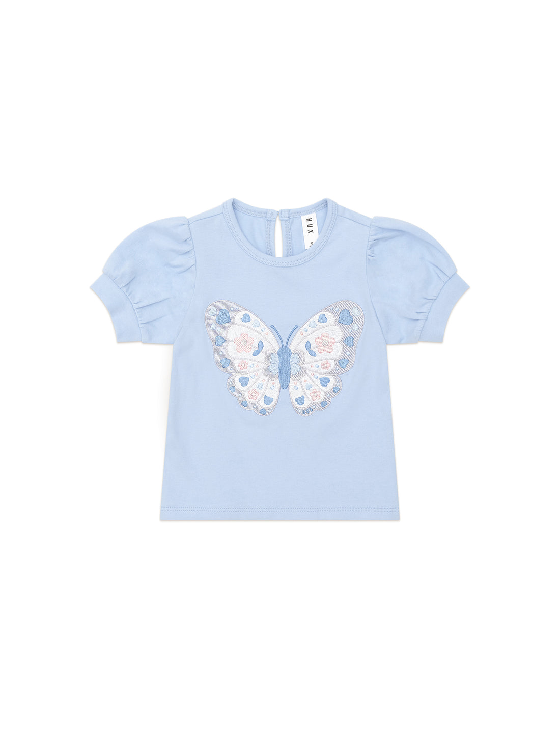 Huxbaby Butterfly Puff Sleeve Top - Celestial Blue