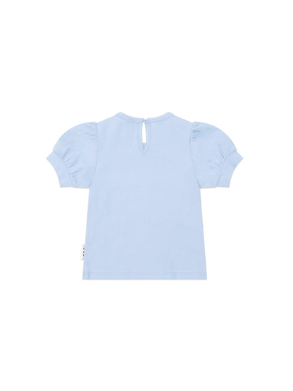 Huxbaby Butterfly Puff Sleeve Top - Celestial Blue