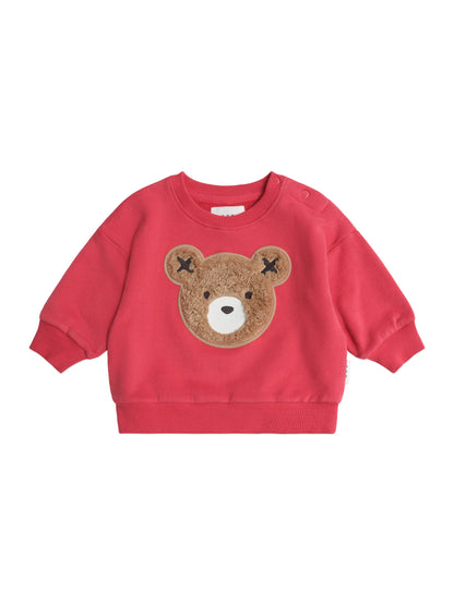 Huxbaby Furry Huxbear Sweatshirt Red - Chilli