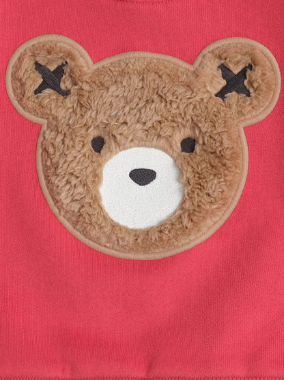 Huxbaby Furry Huxbear Sweatshirt Red - Chilli
