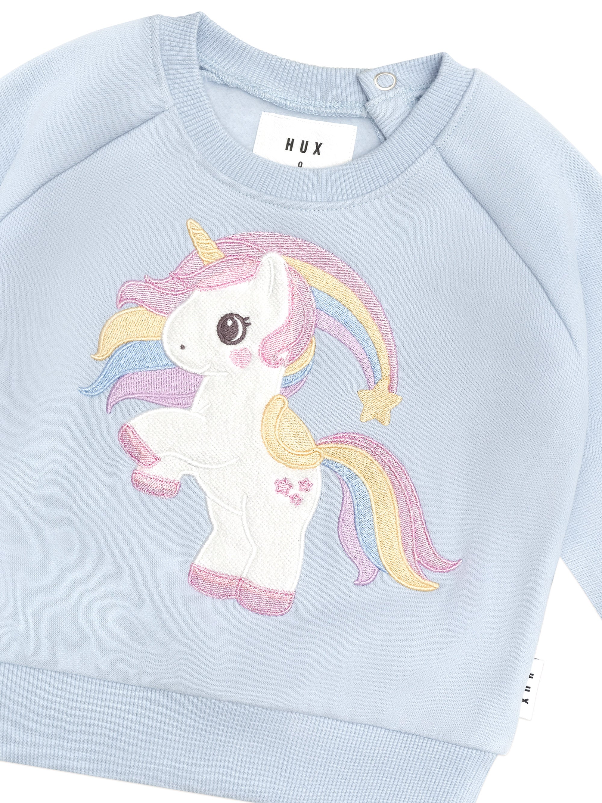 Huxbaby Rainbow Unicorn  Sweatshirt  - Ice Water