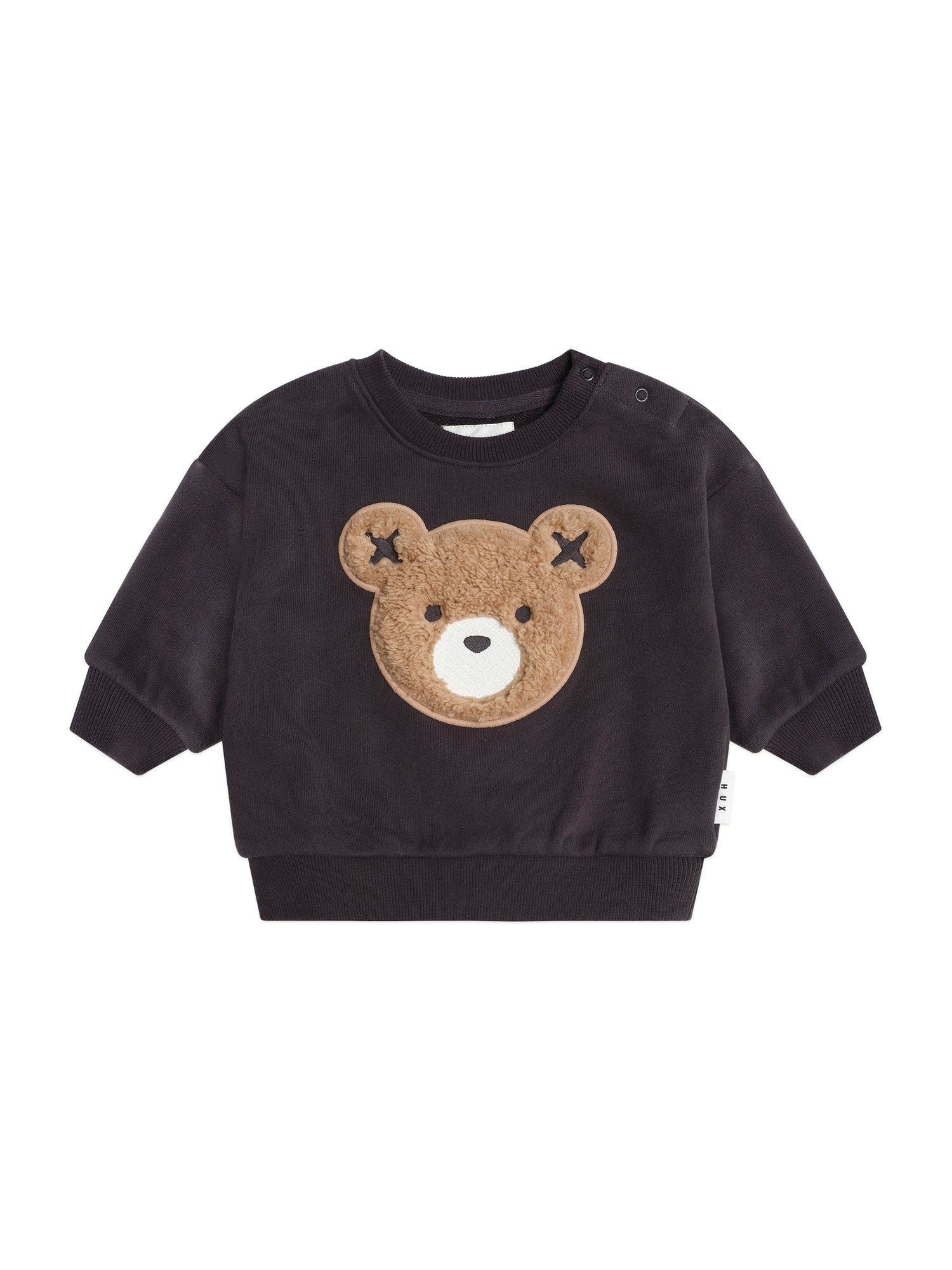 Huxbaby Furry Huxbear Sweatshirt Black - Soft Black